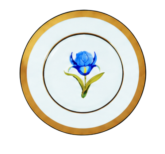 Mamie's Garden Individual Salad/Dessert Plate/ Iris Design