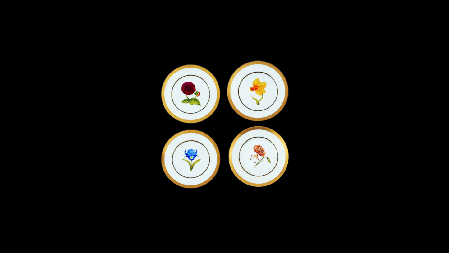 Mamie's Garden Salad/Dessert Plate Sets