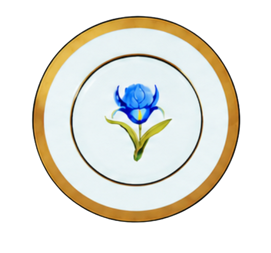 Mamie's Garden Individual Salad/Dessert Plate/ Iris Design