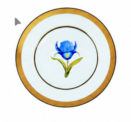 Mamie's Garden Iris Dinner Plate — Classic