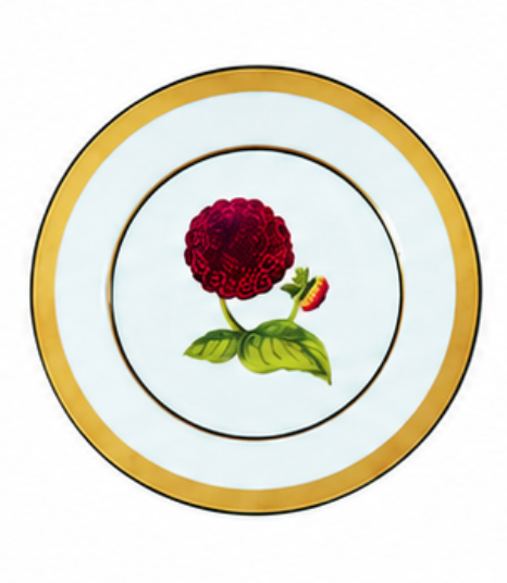 Mamie's Garden Individual Salad/Dessert Plate/ Zinnia Design
