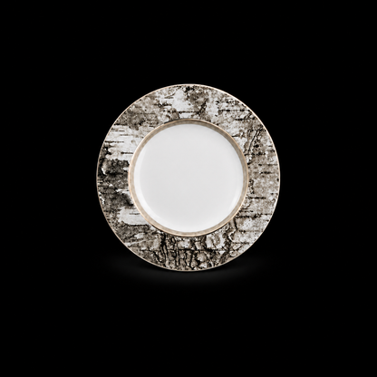 Birch Forest 6 inch bread and butter plate on black