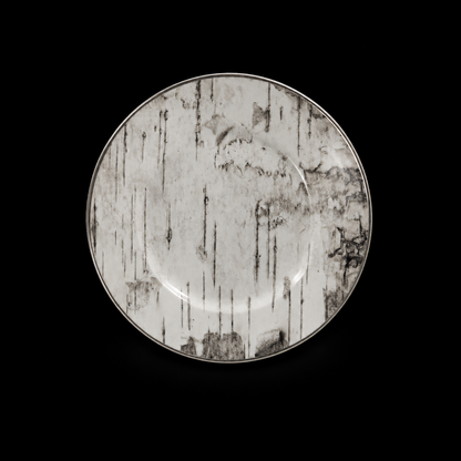 Birch Forest 8 inch salad plate on black